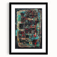 Abstract Office Wall Art - Bold Teal, Black & Red Corporate Print