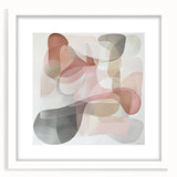 Abstract geometric frame in a white mat, showcasing a contemporary design that enhances modern decor. Ideal for stylish home or office interior.