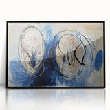 Framed acrylic artwork showcasing abstract splatter patterns in black and white, perfect for modern home decor. Ideal for adding a contemporary touch to any space.