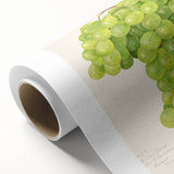 Art deco poster featuring colorful fruit illustrations on a rolled canvas, ideal for nursery wall art or dining room decor.