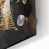 Spooky Wall Art - Elegant Skeleton Champagne Halloween Canvas