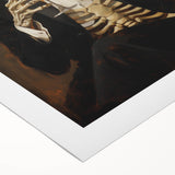 Spooky Wall Art - Elegant Skeleton Champagne Halloween Canvas