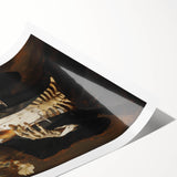 Spooky Wall Art - Elegant Skeleton Champagne Halloween Canvas