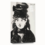Édouard Manet's Berthe Morisot (In Black) - Impressionist Portrait Print