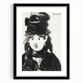 Édouard Manet's Berthe Morisot (In Black) - Impressionist Portrait Print