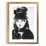 Édouard Manet's Berthe Morisot (In Black) - Impressionist Portrait Print
