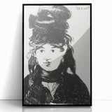 Édouard Manet's Berthe Morisot (In Black) - Impressionist Portrait Print
