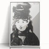 Édouard Manet's Berthe Morisot (In Black) - Impressionist Portrait Print