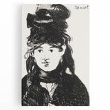Édouard Manet's Berthe Morisot (In Black) - Impressionist Portrait Print