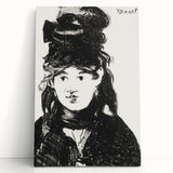 Édouard Manet's Berthe Morisot (In Black) - Impressionist Portrait Print