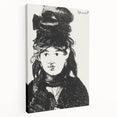 Édouard Manet's Berthe Morisot (In Black) - Impressionist Portrait Print
