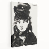 Édouard Manet's Berthe Morisot (In Black) - Impressionist Portrait Print