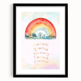 Nursery Wall Art – Inspirational Rainbow Print for Kids' Rooms