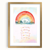 Nursery Wall Art – Inspirational Rainbow Print for Kids' Rooms