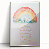 Nursery Wall Art – Inspirational Rainbow Print for Kids' Rooms