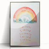 Nursery Wall Art – Inspirational Rainbow Print for Kids' Rooms