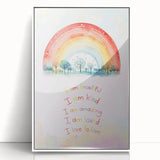 Nursery Wall Art – Inspirational Rainbow Print for Kids' Rooms
