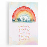 Nursery Wall Art – Inspirational Rainbow Print for Kids' Rooms