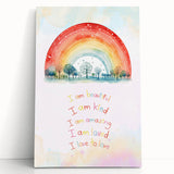 Nursery Wall Art – Inspirational Rainbow Print for Kids' Rooms