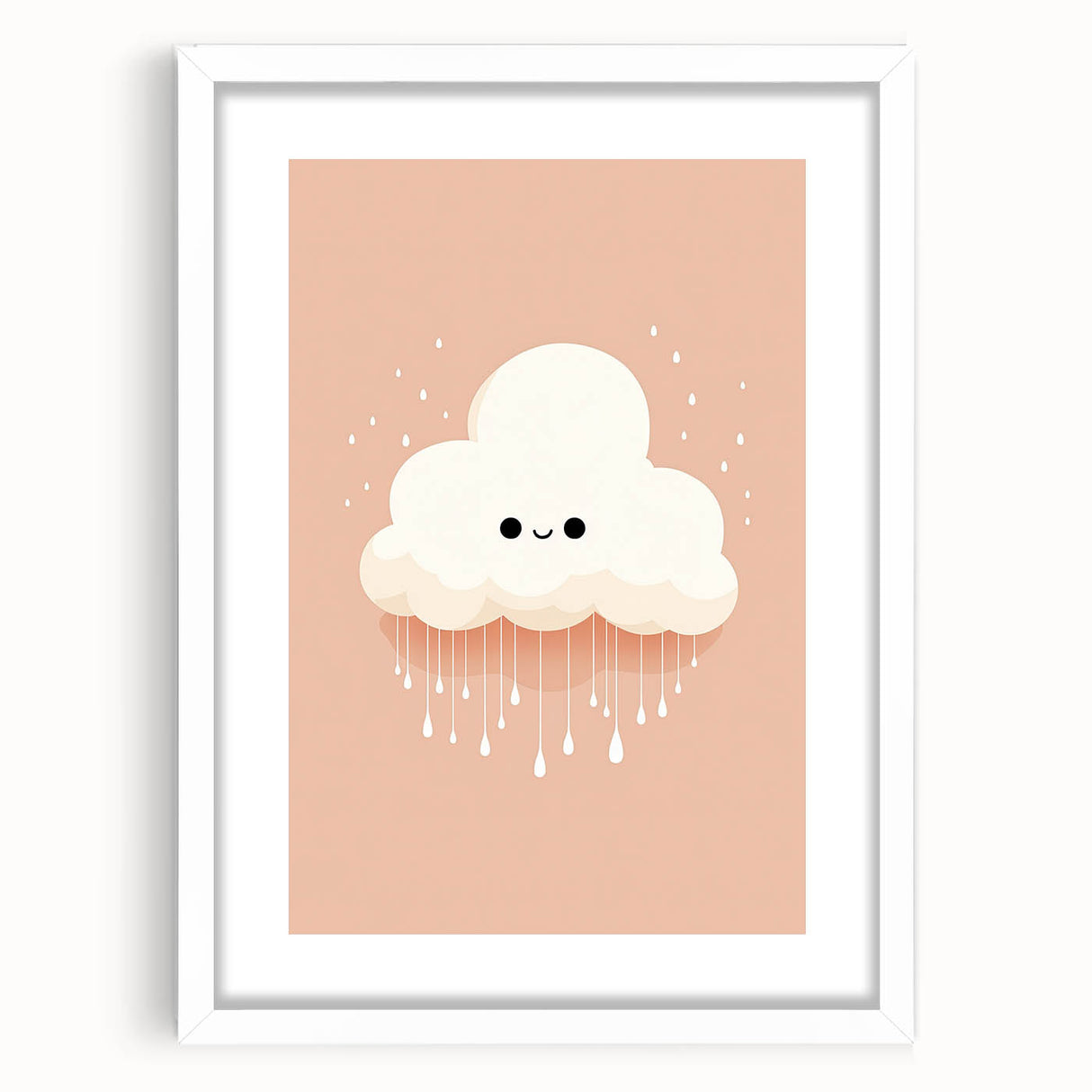 Children's Wall Art Prints - Cute Cloud Minimalist Nursery Decor