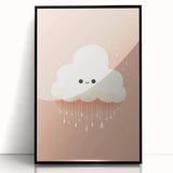 Children's Wall Art Prints - Cute Cloud Minimalist Nursery Decor