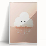 Children's Wall Art Prints - Cute Cloud Minimalist Nursery Decor