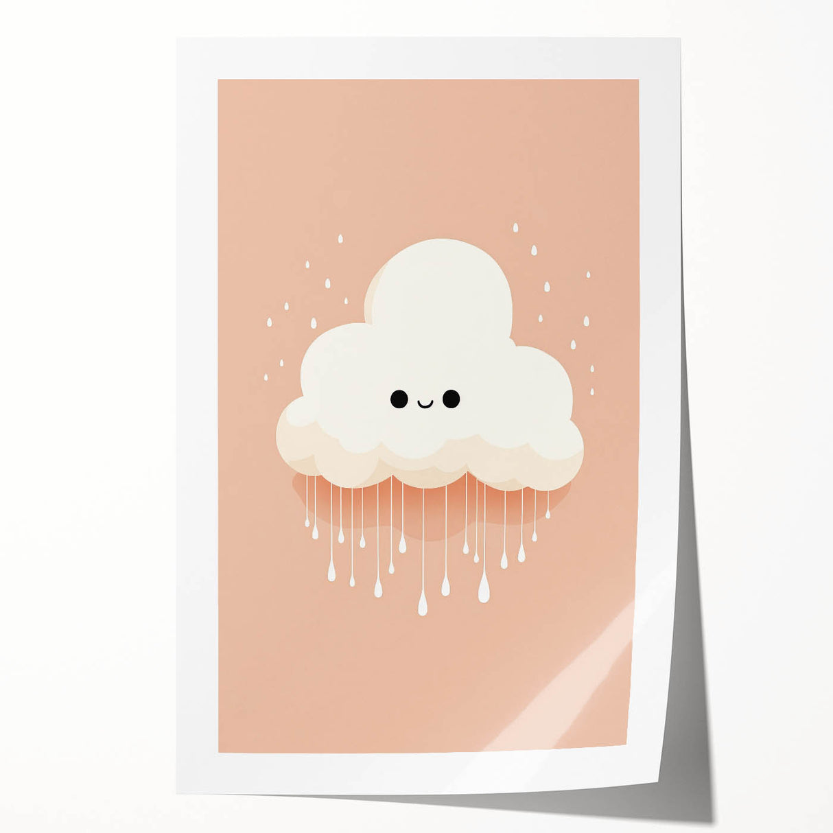 Children's Wall Art Prints - Cute Cloud Minimalist Nursery Decor