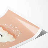 Children's Wall Art Prints - Cute Cloud Minimalist Nursery Decor