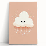 Children's Wall Art Prints - Cute Cloud Minimalist Nursery Decor