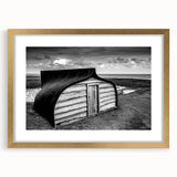 Framed landscape barn wall art in gold finish, showcasing a rustic scene with warm tones and intricate details, perfect for enhancing home decor.