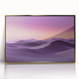 Framed acrylic artwork showcasing serene golden dunes with a modern design, perfect for enhancing contemporary home decor and adding a touch of elegance.