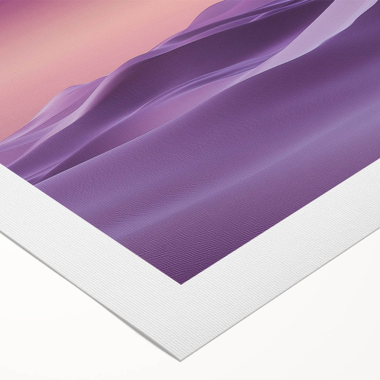 Rolled canvas artwork depicting serene desert dunes at sunset, showcasing warm golden and orange hues, elegantly packaged in a protective cardboard tube for easy shipping. Ideal for home decor and art enthusiasts.
