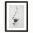 Black framed landscape artwork with a mat, showcasing a serene natural scene, ideal for home decor. The elegant design enhances modern interiors.