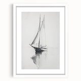 Elegant white frame showcasing a landscape print with a mat, designed to complement modern decor. Ideal for enhancing living spaces with a touch of nature.