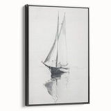 Framed canvas artwork depicting a serene landscape with vibrant colors, featuring a black frame and a sleek side view that enhances home decor aesthetics.