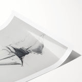 Vibrant rolled print of a serene landscape featuring lush green hills and a dramatic sunset, presented in a protective cardboard tube for easy transport.