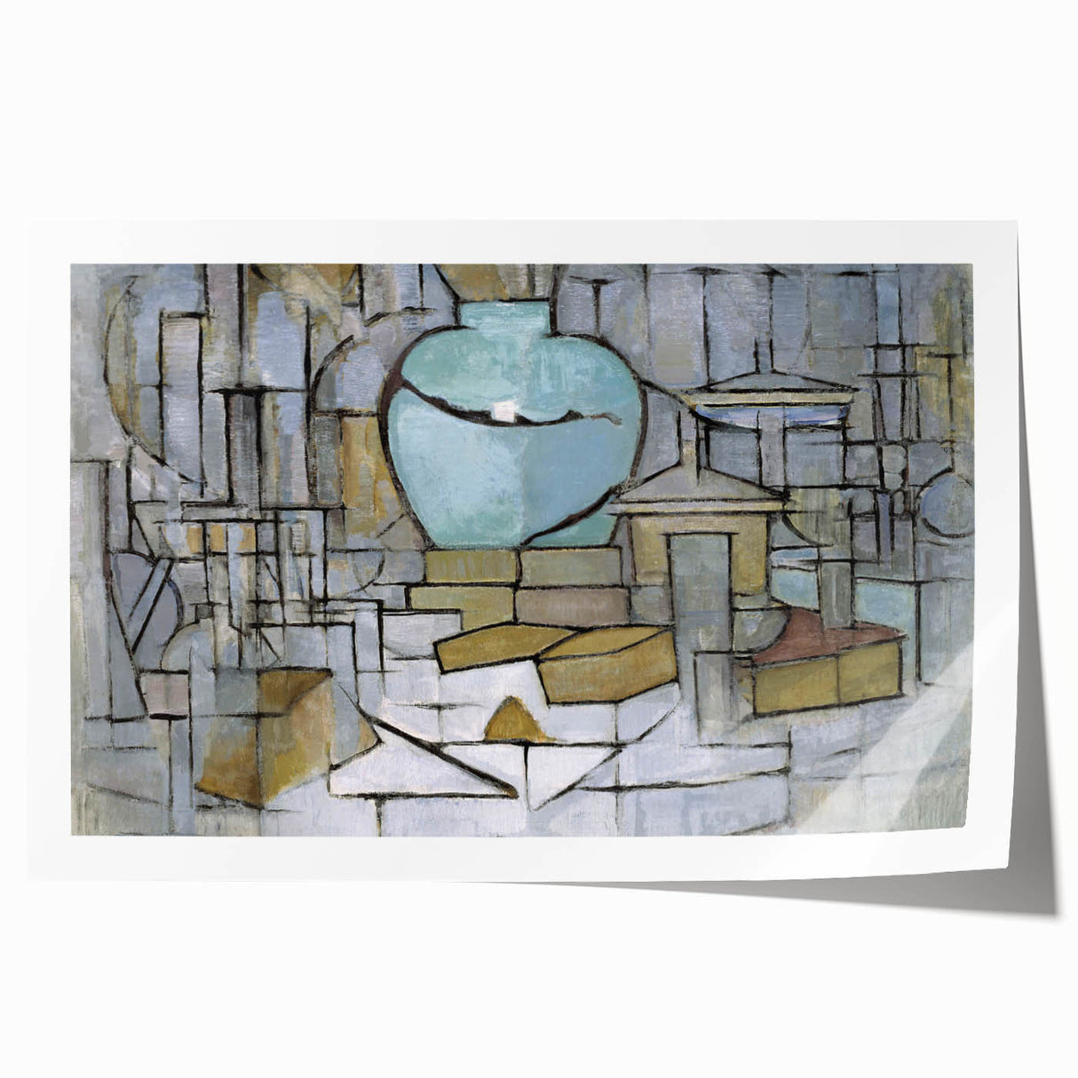 Modern Wall Art Print - Abstract Still Life with Gingerpot - Contemporary Decor