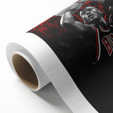 Fiery Passion Pop Art Wall Art – Bold Black, Red, and White Canvas