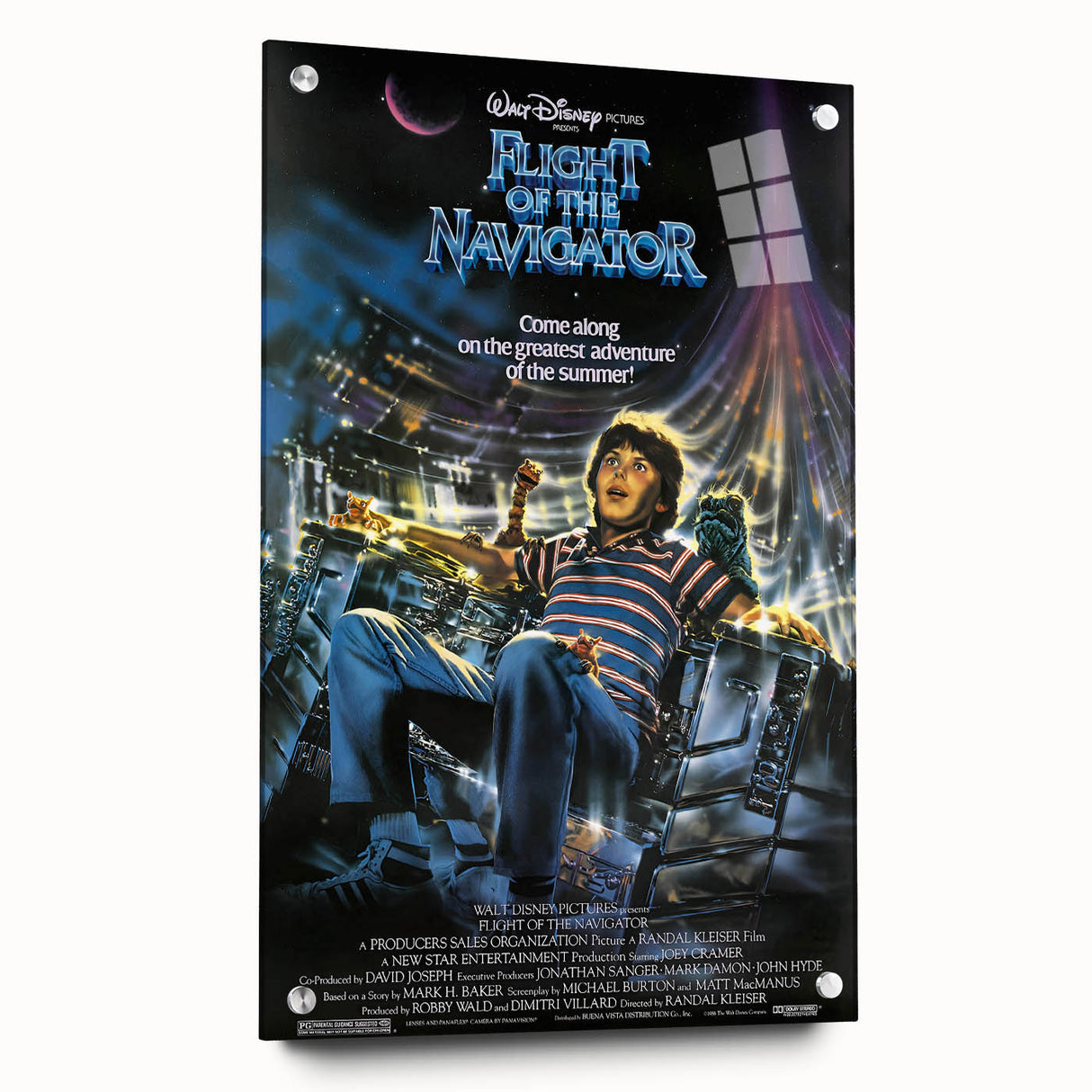 Retro Flight of the Navigator Poster - Vintage 80s Sci-Fi Wall Art