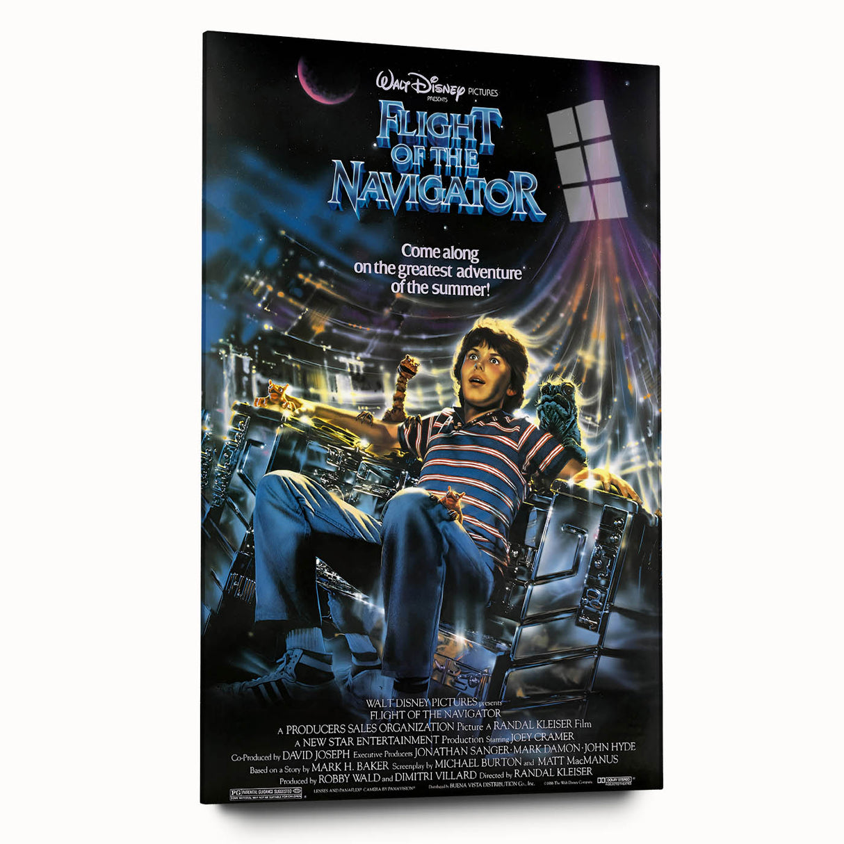 Retro Flight of the Navigator Poster - Vintage 80s Sci-Fi Wall Art