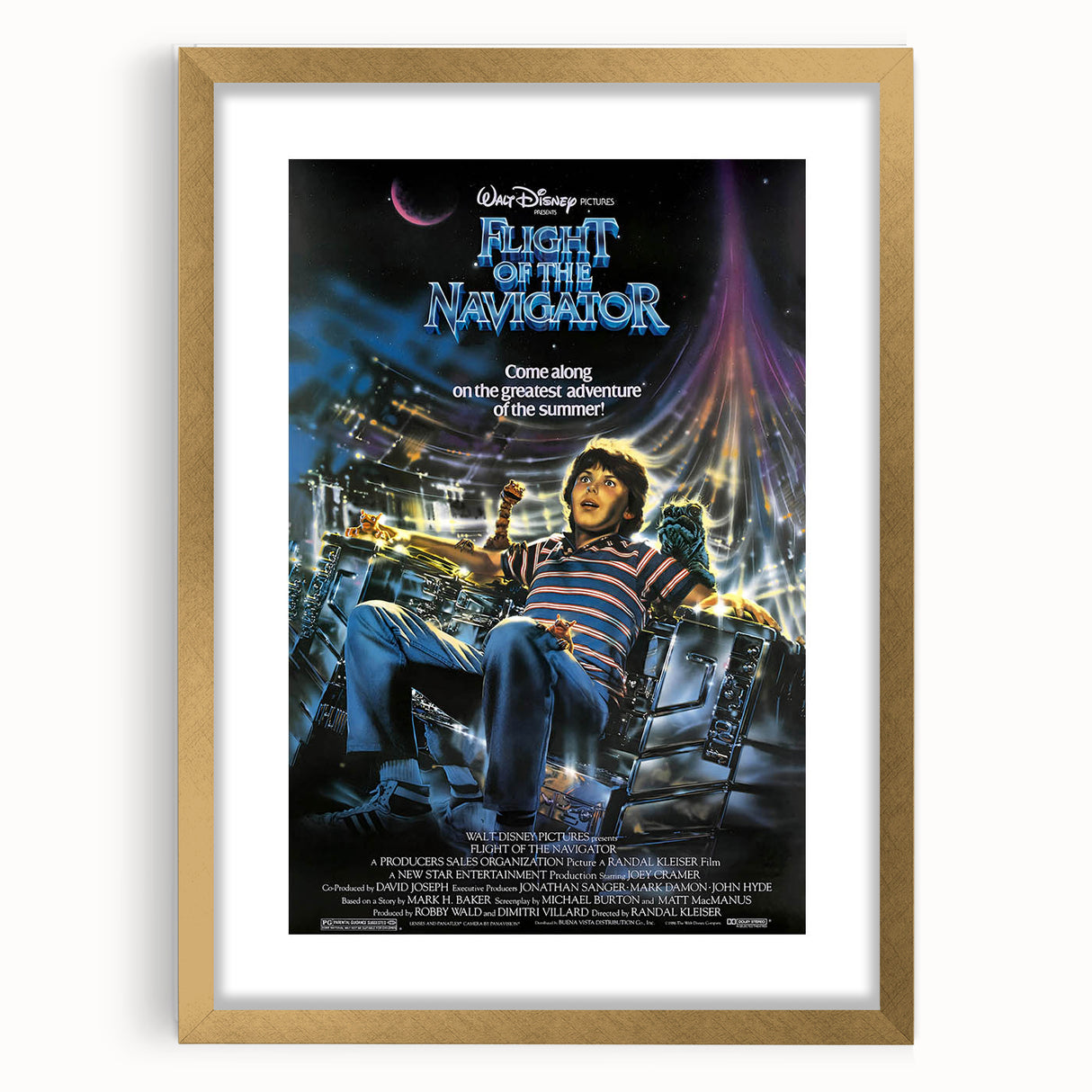 Retro Flight of the Navigator Poster - Vintage 80s Sci-Fi Wall Art