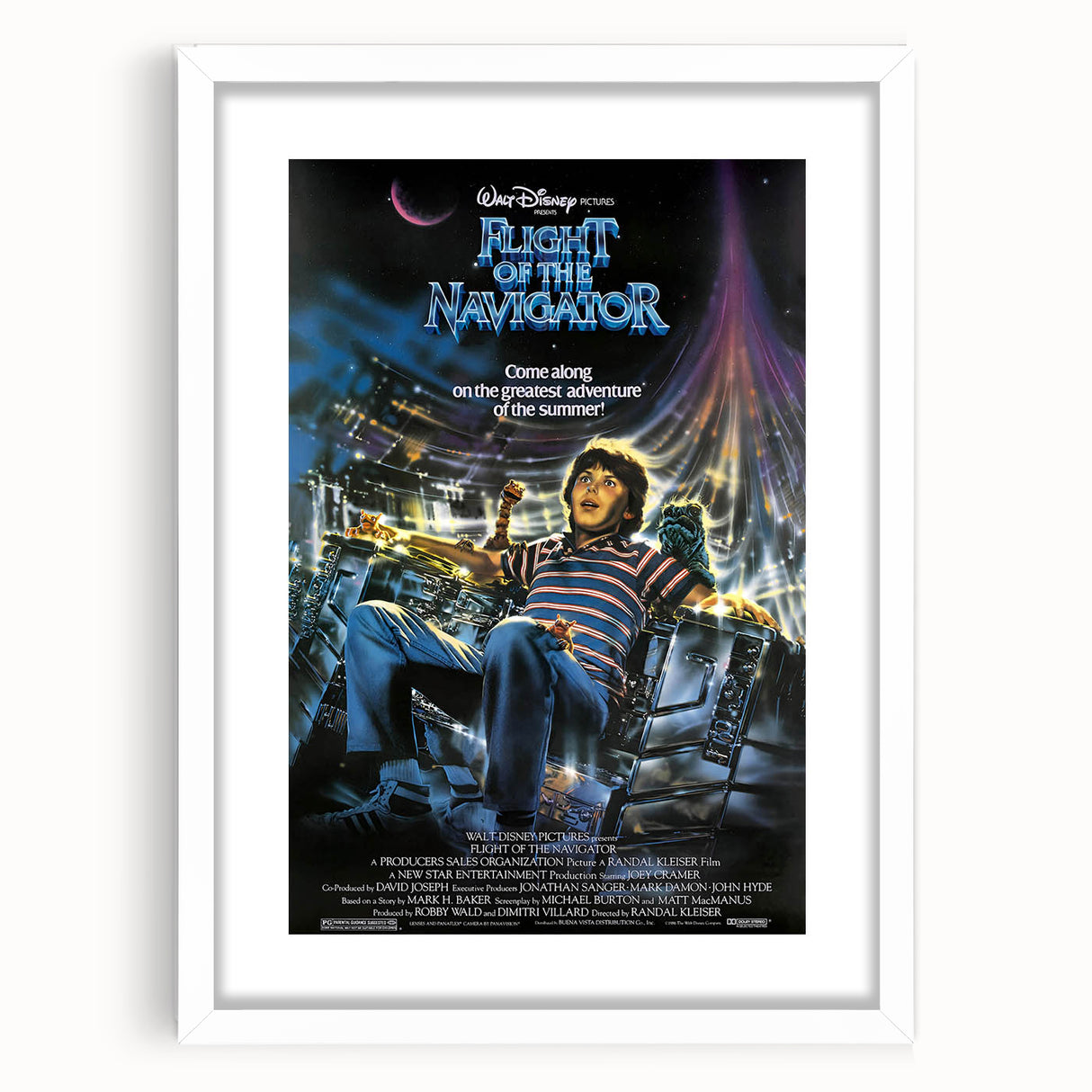 Retro Flight of the Navigator Poster - Vintage 80s Sci-Fi Wall Art