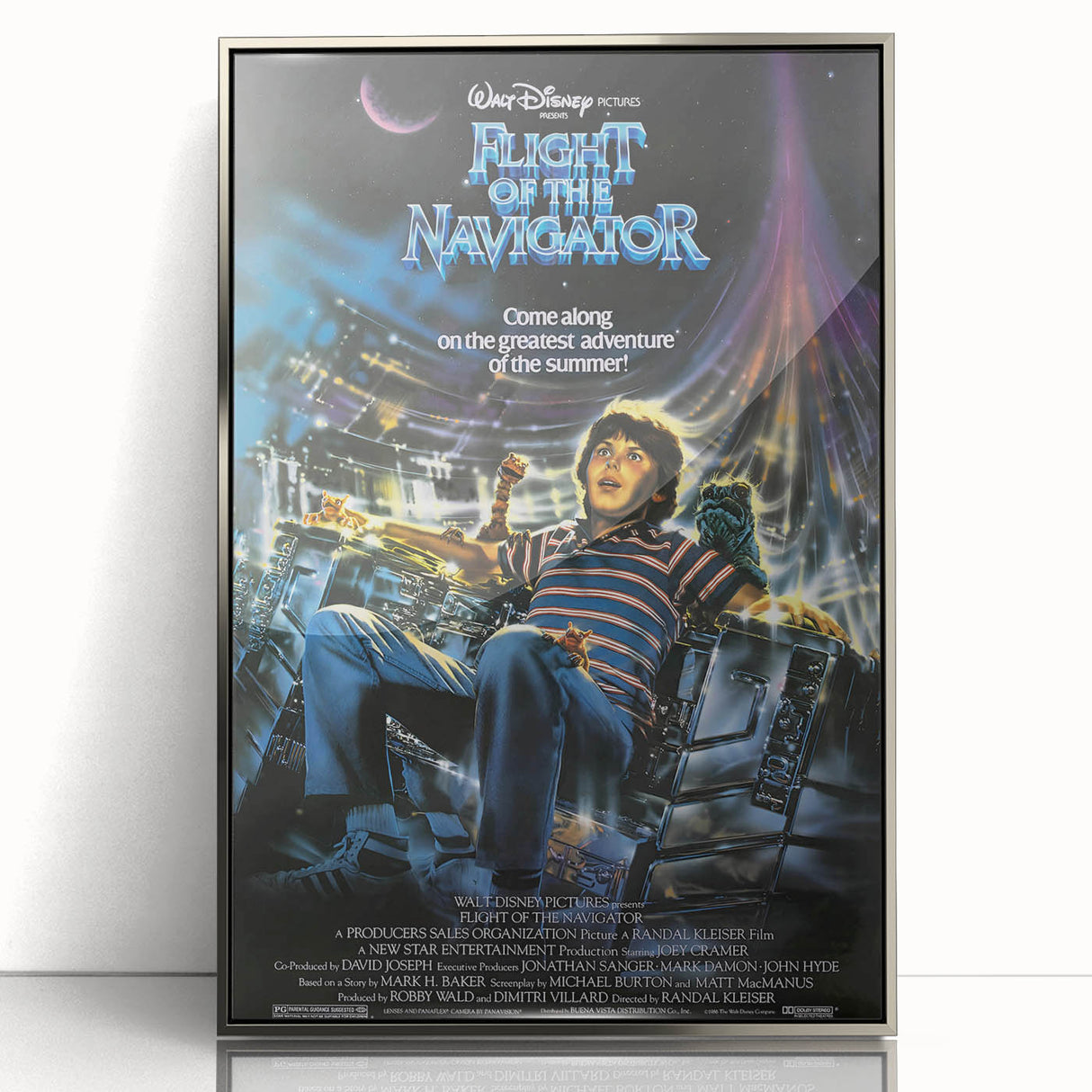 Retro Flight of the Navigator Poster - Vintage 80s Sci-Fi Wall Art