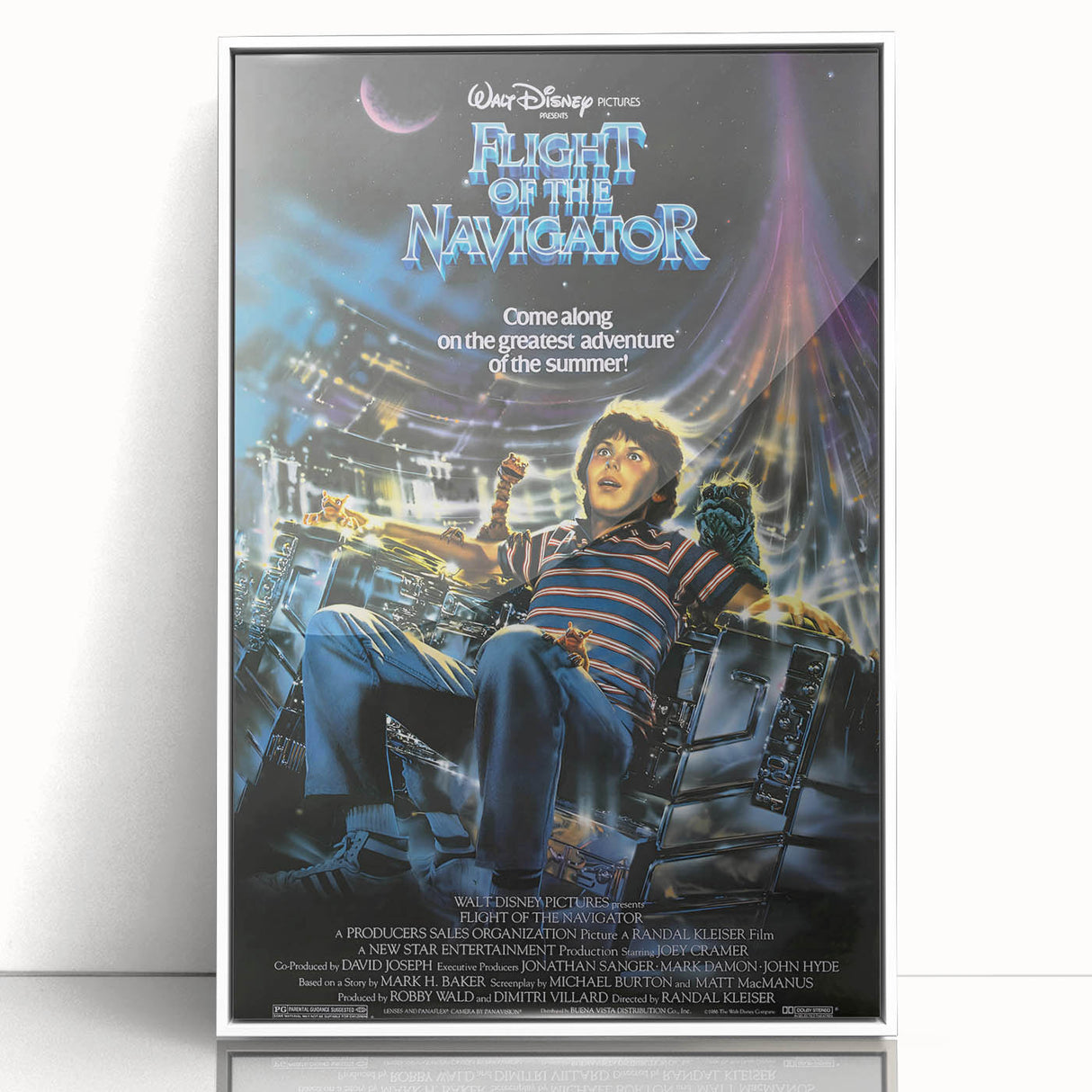 Retro Flight of the Navigator Poster - Vintage 80s Sci-Fi Wall Art