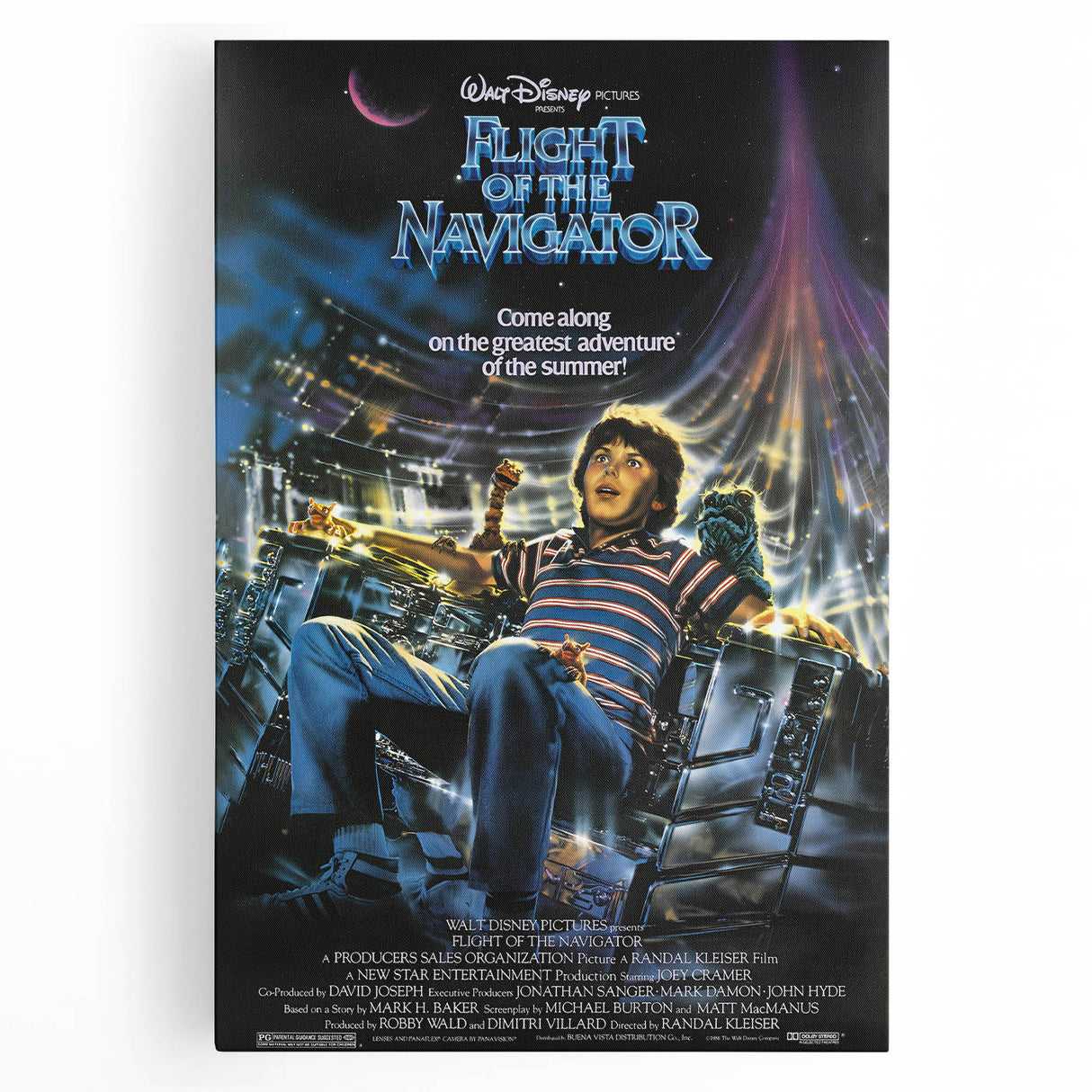 Retro Flight of the Navigator Poster - Vintage 80s Sci-Fi Wall Art