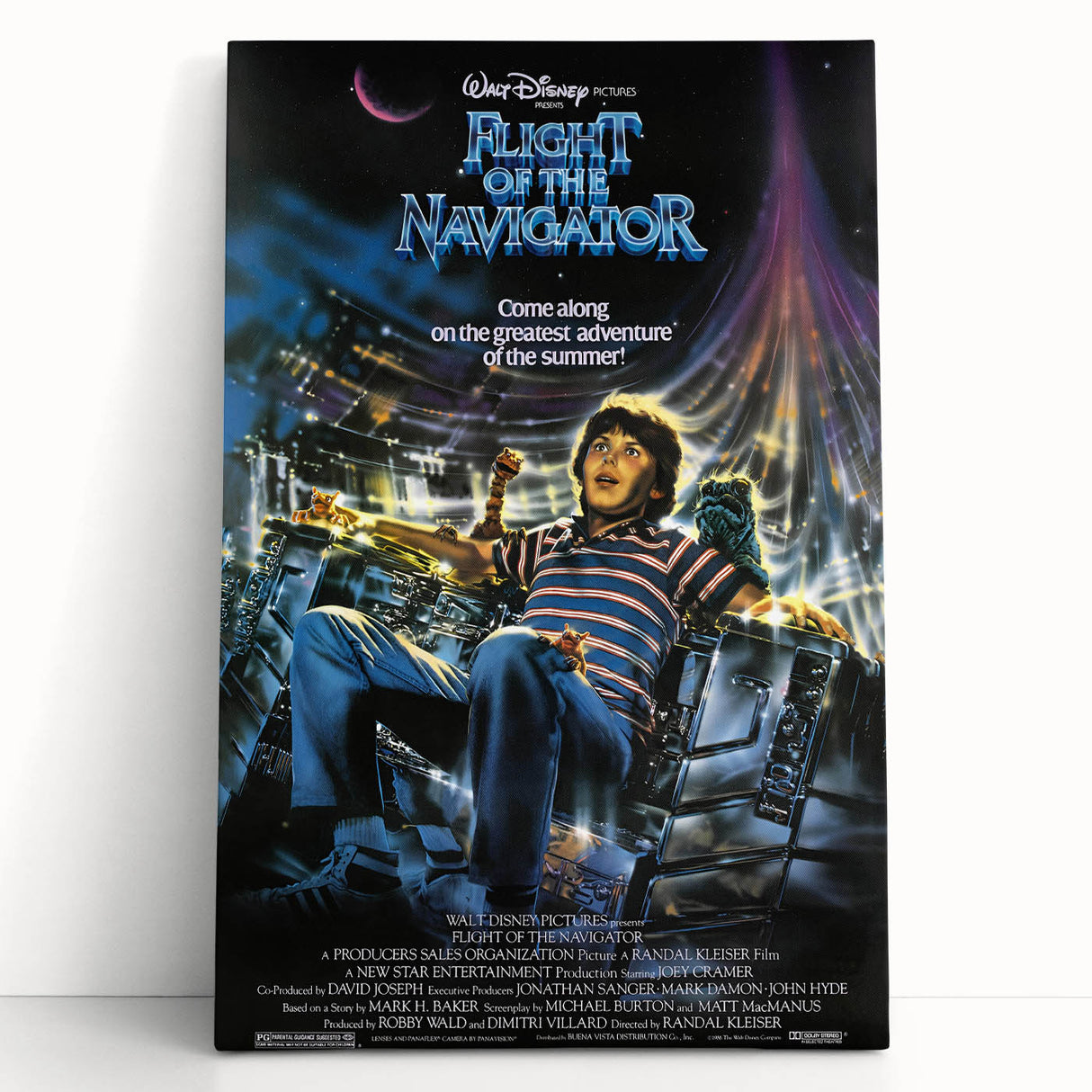 Retro Flight of the Navigator Poster - Vintage 80s Sci-Fi Wall Art