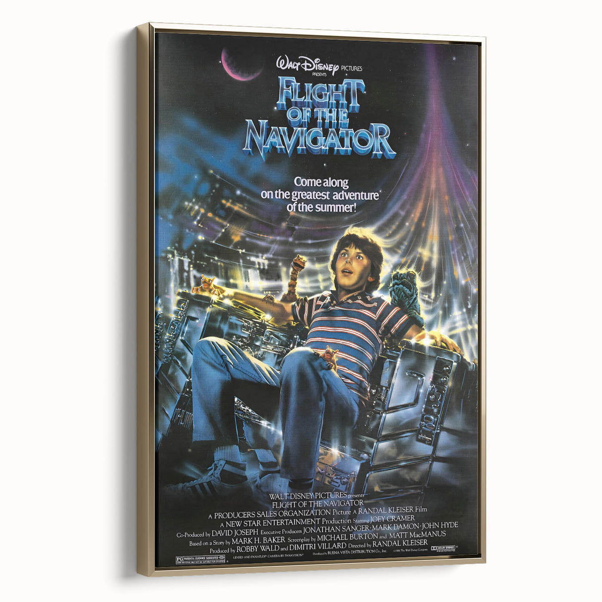 Retro Flight of the Navigator Poster - Vintage 80s Sci-Fi Wall Art