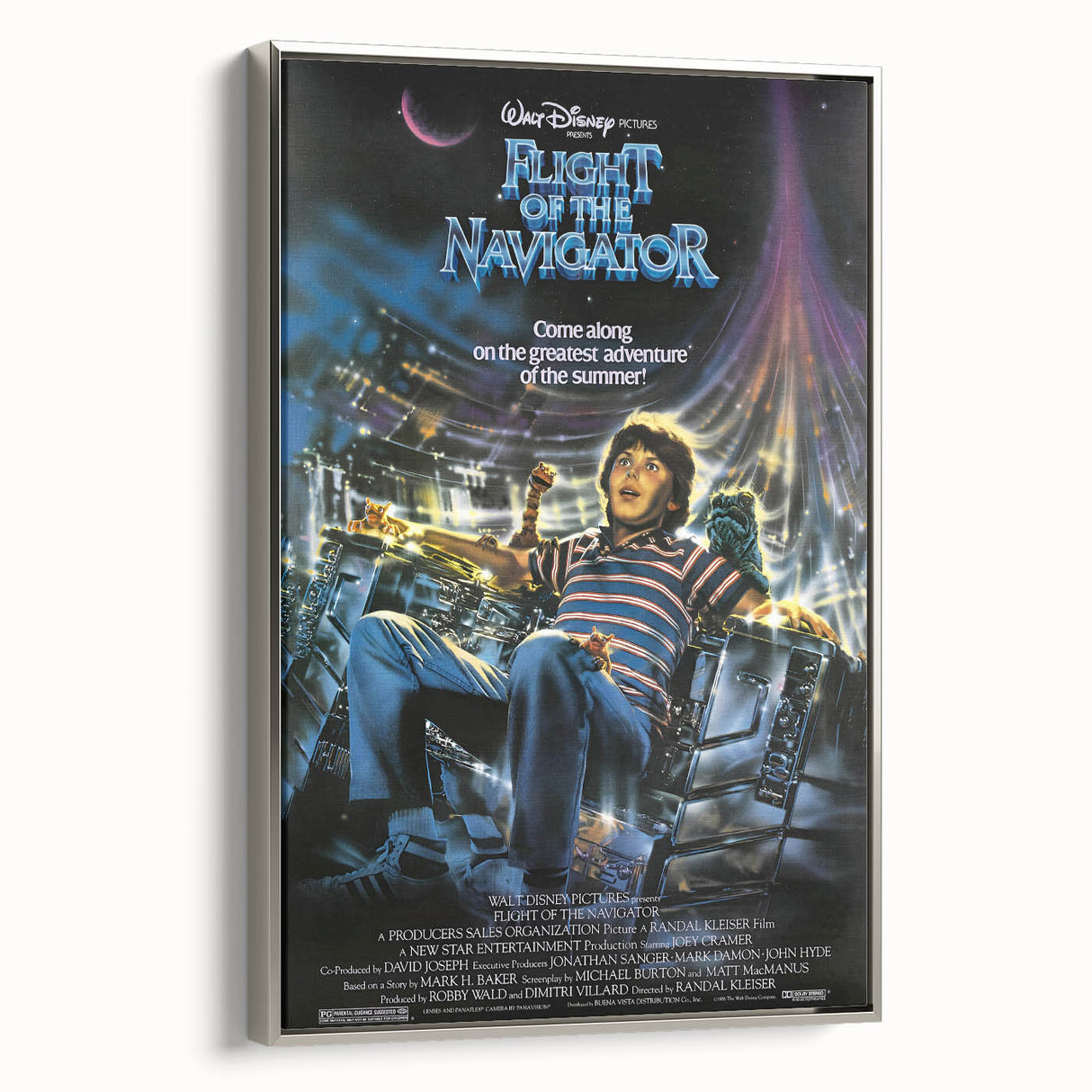 Retro Flight of the Navigator Poster - Vintage 80s Sci-Fi Wall Art