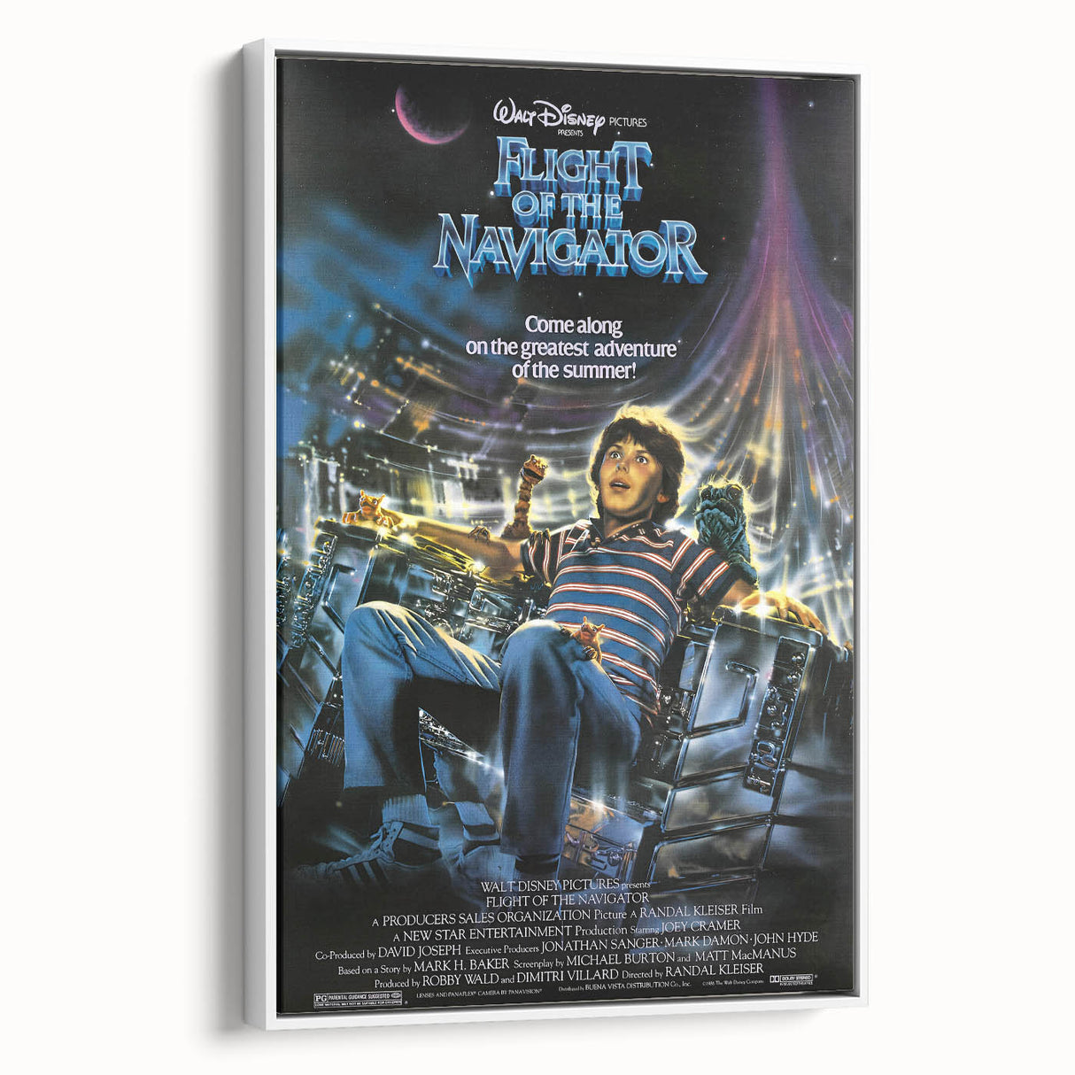 Retro Flight of the Navigator Poster - Vintage 80s Sci-Fi Wall Art