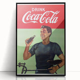 Retro Coca-Cola Poster - Vintage Beverage Wall Art Print
